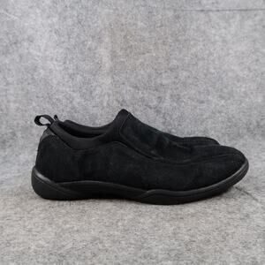 2Pod Shoes Womens 7.5 Casual Moc Slip On Leather Black Comfort Lifestyle Loafer